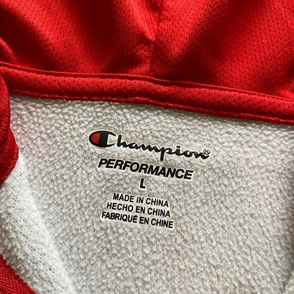 Champion Performance Quarter Zip Hoodie Sweatshirt Gray Boys Size Large - Picture 6 of 7